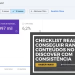 Checklist real para conseguir ranquear conteúdos no Discover com consistência